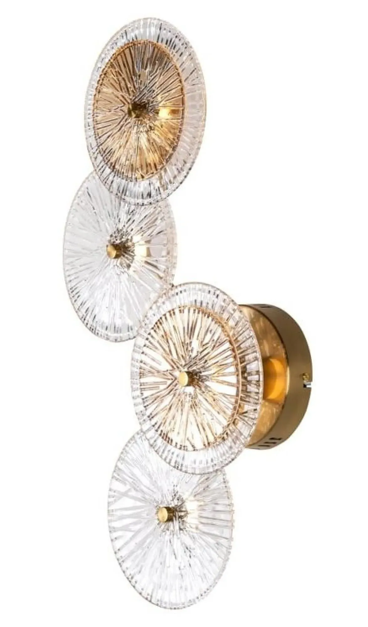 Linzi Glass Wall Lamp - Brushed Gold