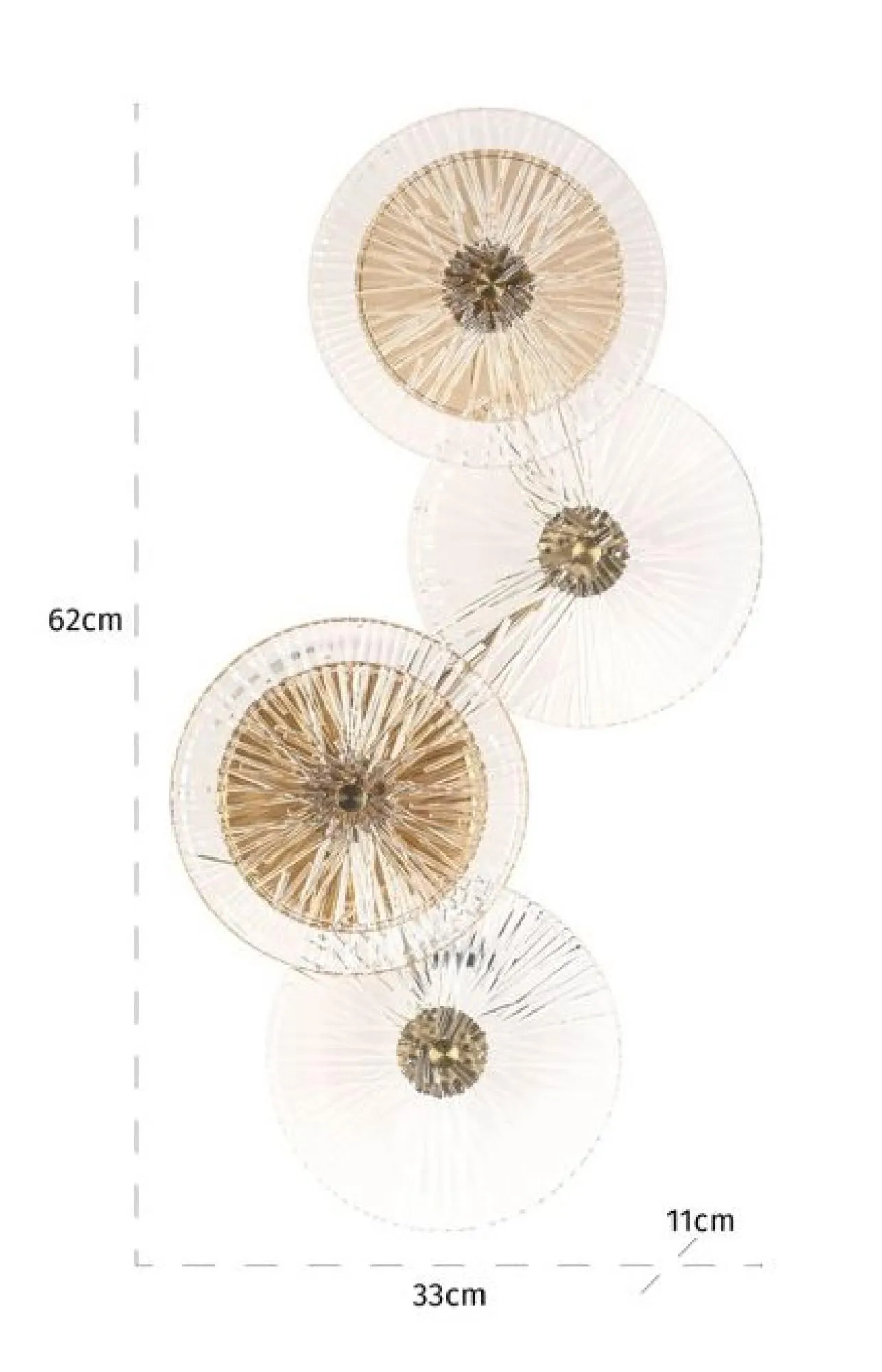 Linzi Glass Wall Lamp - Brushed Gold