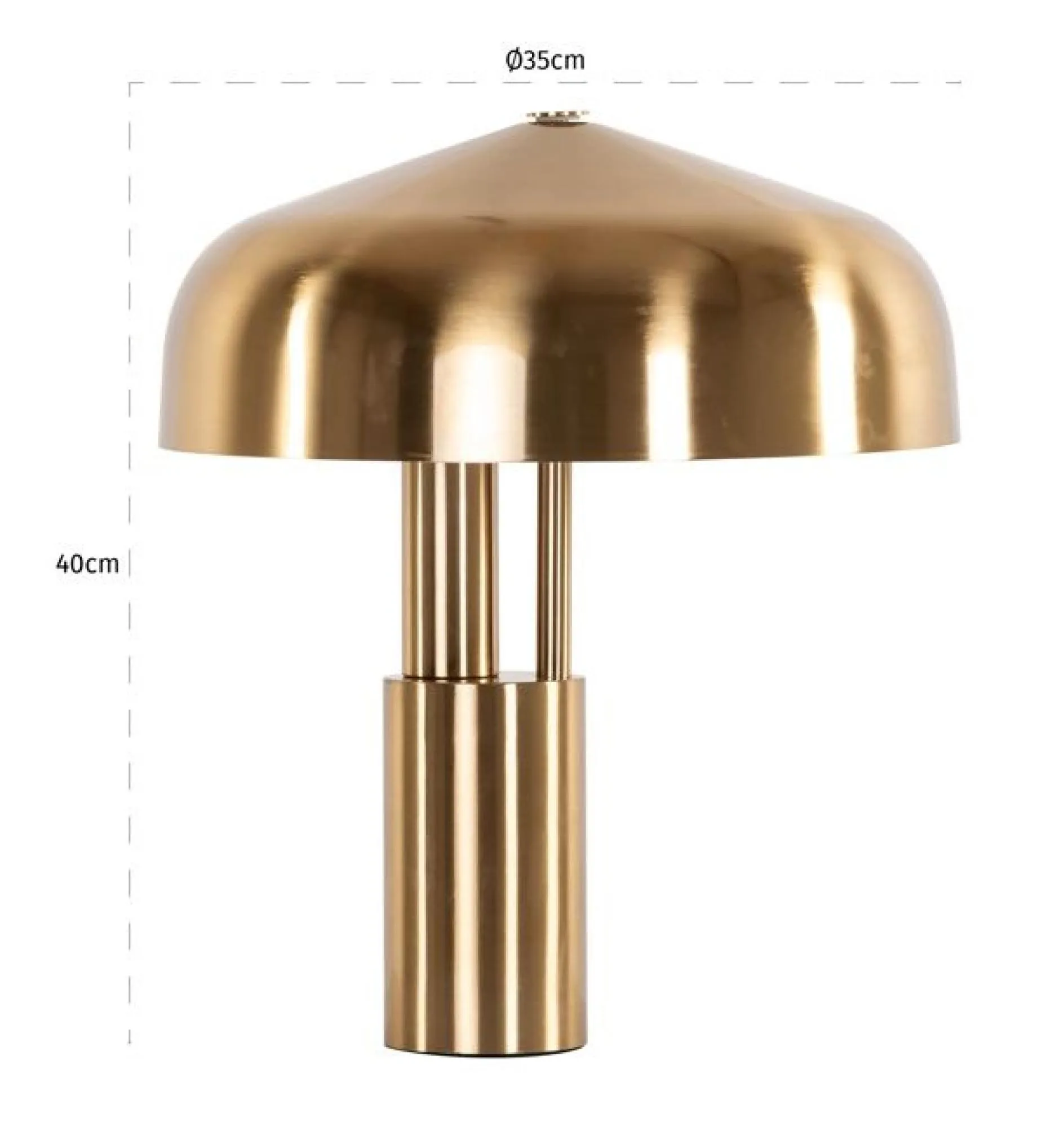 Linzy Table Lamp - Brushed Gold, Metal