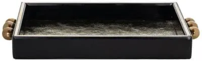 Liv Tray with Gold Handles - Black image