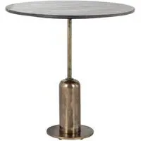 Logan 2-Seater Round Dining Table - Black, Marble