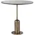 Logan 2-Seater Round Dining Table - Black, Marble