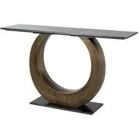 Luna Console Table - Black, Marble