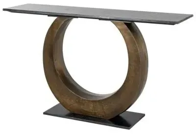 Luna Console Table - Black, Marble image