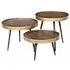 Luton 3 Tier Round Coffee Tables - Black, Gold