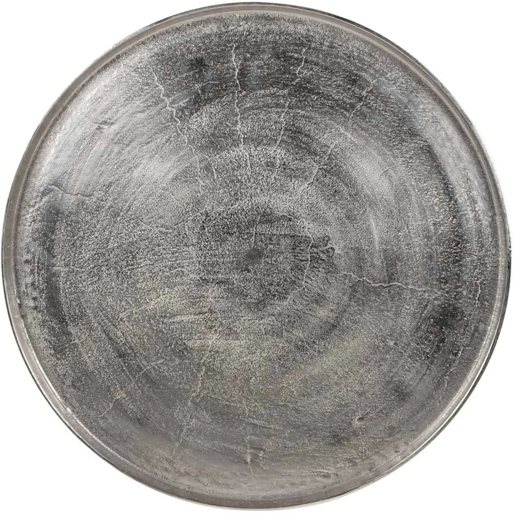 Lyam Round Coffee Table with Tray - Silver