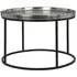 Lyam Round Coffee Table with Tray - Silver