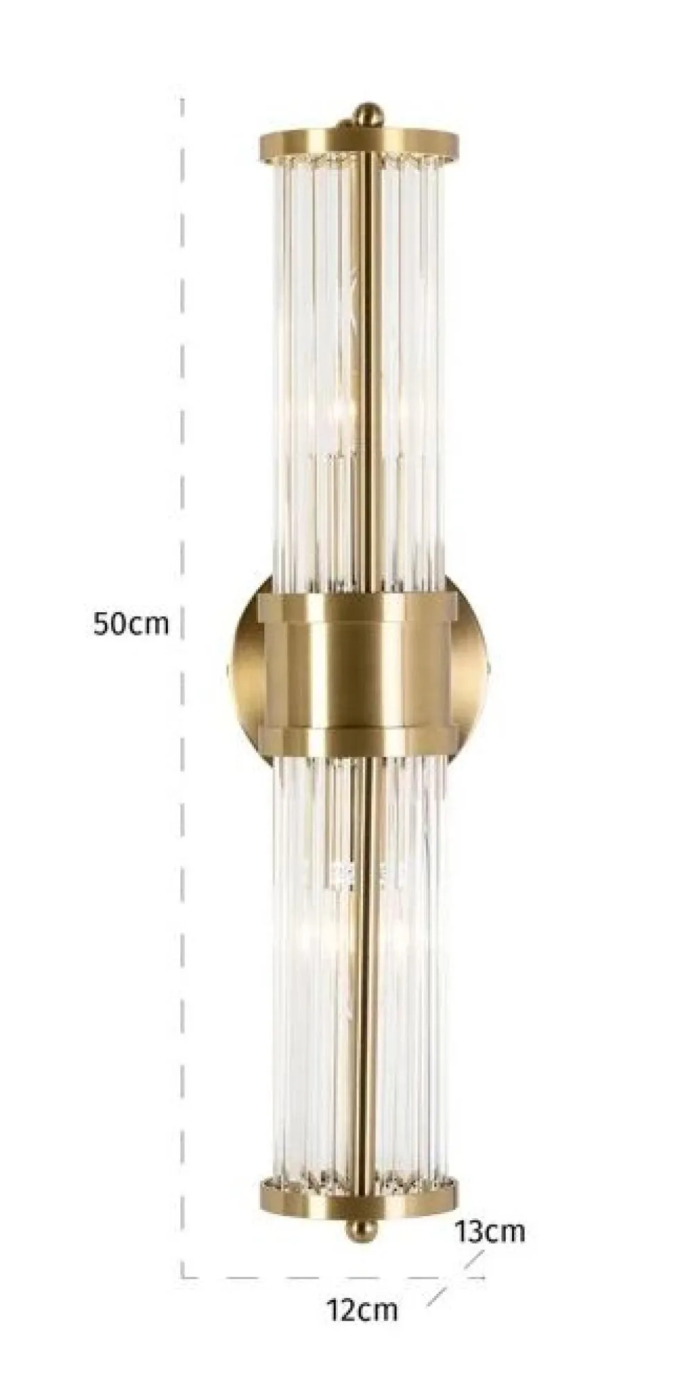 Lyan Glass Wall Lamp - Brushed Gold