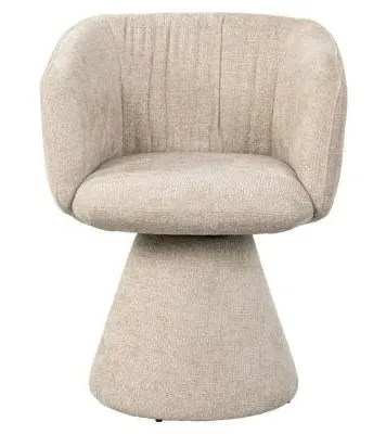 Madeline Swivel Chair - Cream, Fabric
