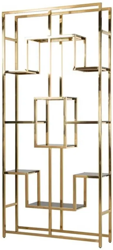 Magnus Open Shelving Unit - Black, Glass