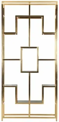 Magnus Open Shelving Unit - Black, Glass image