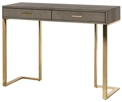 Marie Lou 2 Drawer Console Table - Grey, Gold image