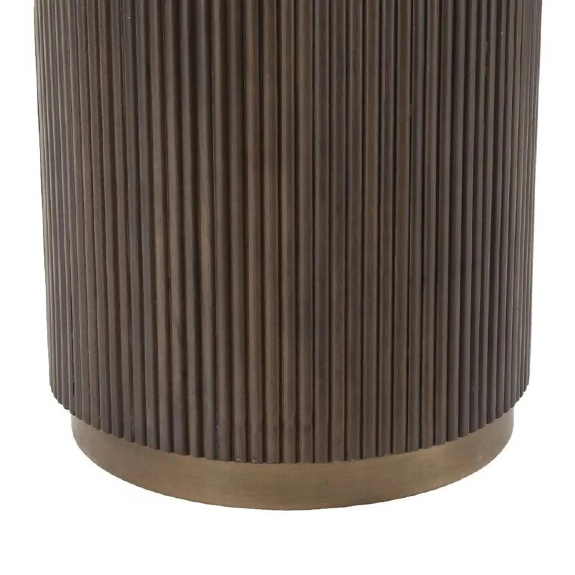 Mayfield 4 Seater Round Dining Table - White Marble, Dark Wood