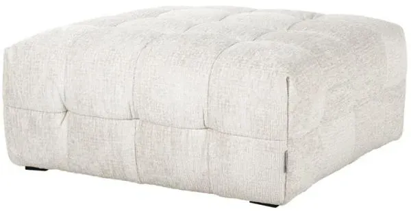 Merrol Fabric Pouffe - Cream