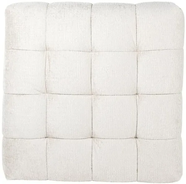 Merrol Fabric Pouffe - Cream