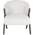 Mia Accent Chair - White, Boucle Fabric