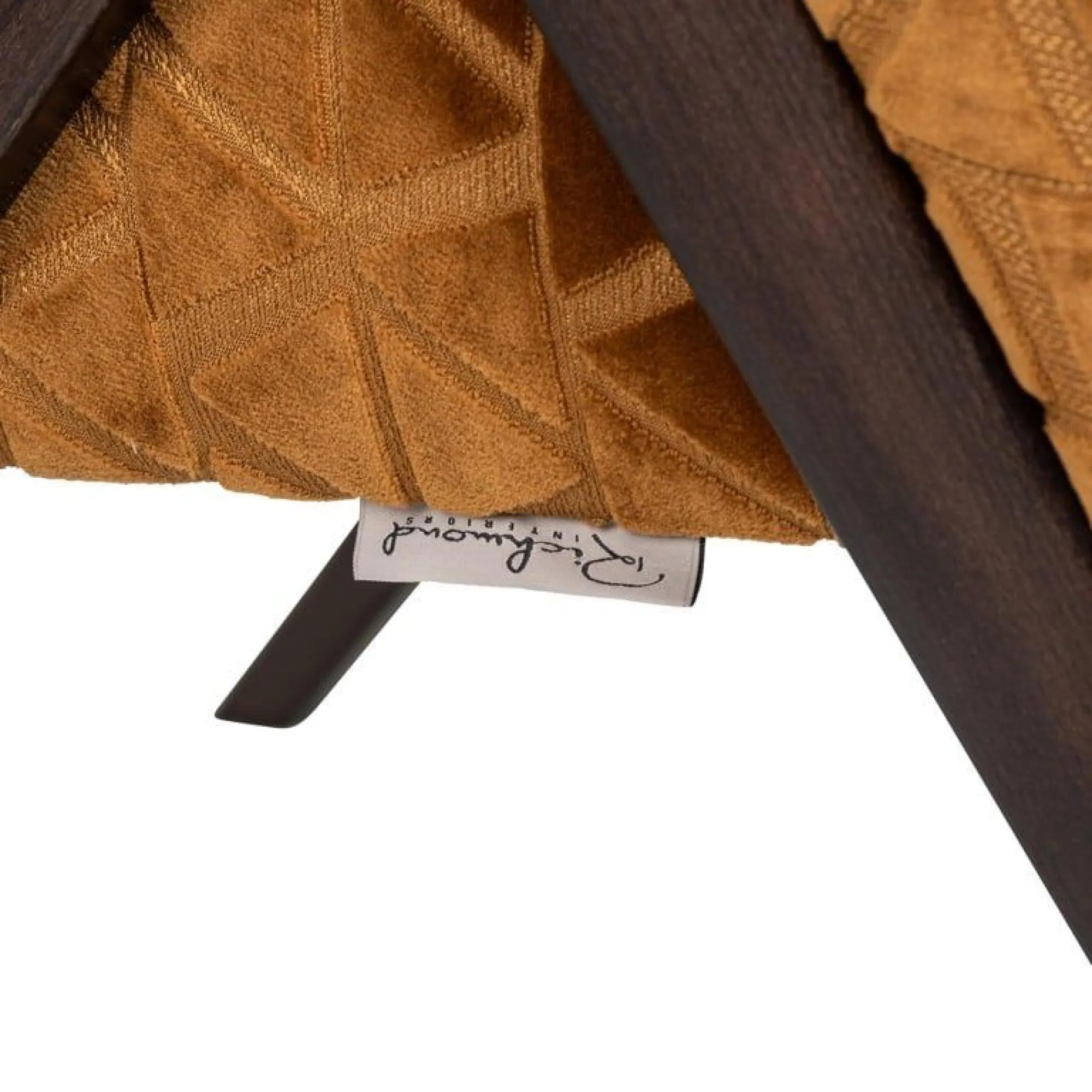 Mia Accent Chair with Black Legs - Gold