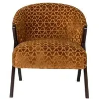 Mia Accent Chair with Black Legs - Gold