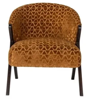 Mia Accent Chair with Black Legs - Gold image
