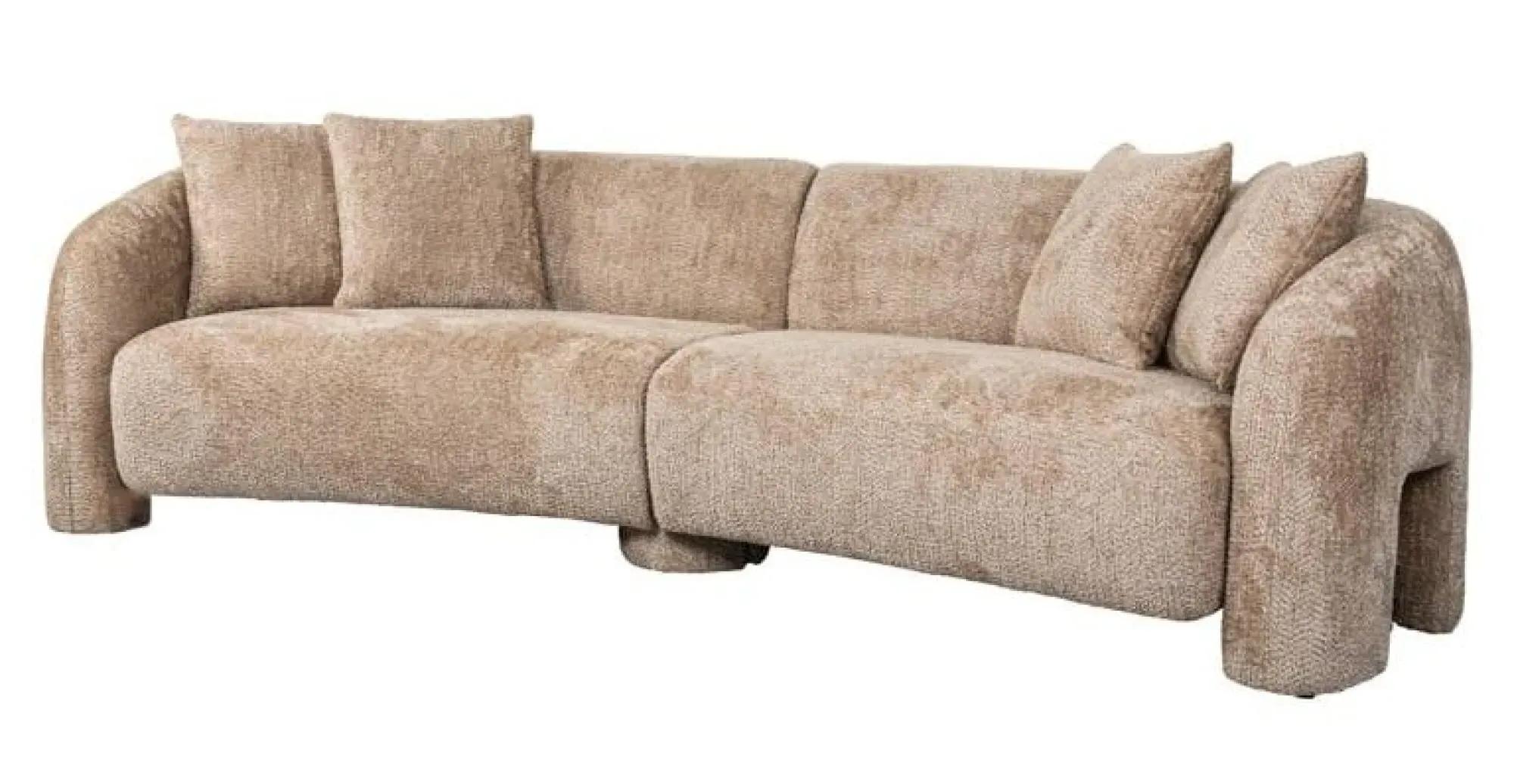 Milania 4-Seater Sofa - Beige, Fabric