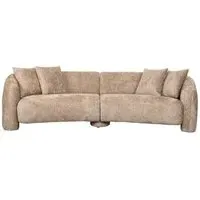 Milania 4-Seater Sofa - Beige, Fabric