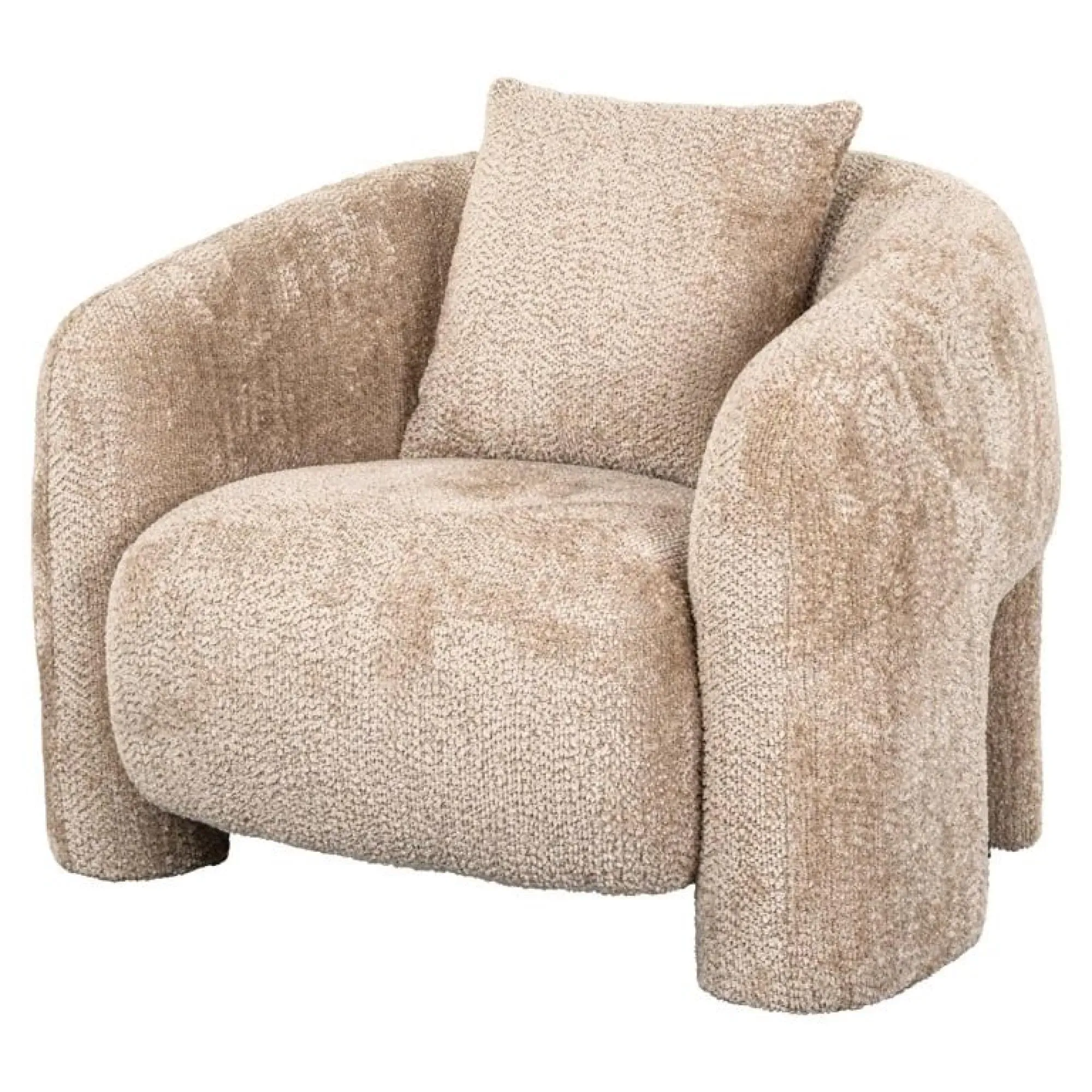 Milania Accent Chair - Beige, Fabric