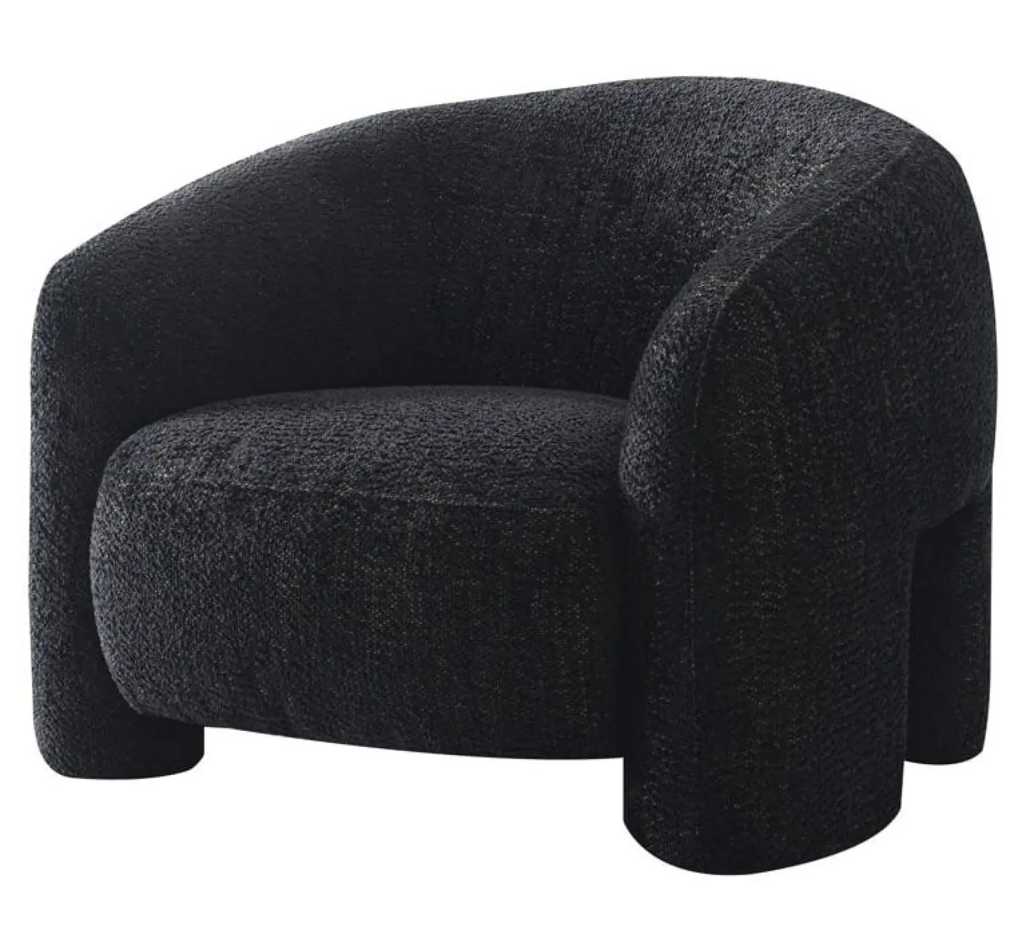 Milania Accent Chair - Black, Fabric