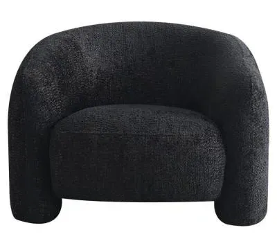 Milania Accent Chair - Black, Fabric