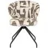 Milly Swivel Dining Chair - Moss Graffic, Fabric