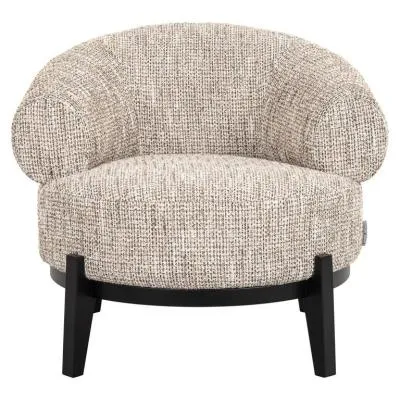 Montana Accent Chair with Black Legs - Natural, Fabric