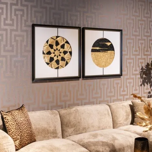 Moon Wall Art - Black, Gold