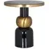 Mose Large Round Side Table - Gold, Black