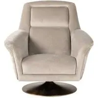 Nora Swivel Chair - Khaki, Velvet
