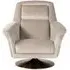 Nora Swivel Chair - Khaki, Velvet