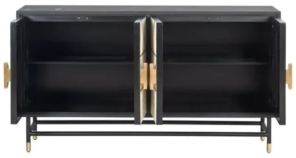 Novas 4 Door Sideboard - Black and White