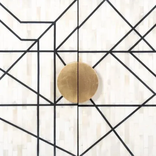 Novas 4 Door Sideboard - Black and White