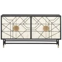 Novas 4 Door Sideboard - Black and White