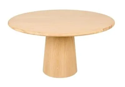 Oakley 6 Seater Round Pedestal Dining Table - Natural, Oak image