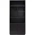 Oakura Bookcase with Cupboard - LH - Black Oak