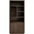 Oakura Bookcase with Cupboard - LH - Brown Oak