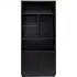 Oakura Bookcase with Cupboard - RH - Black Oak