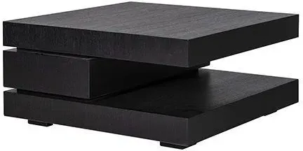 Oakura C Blok Coffee Table - Black, Oak