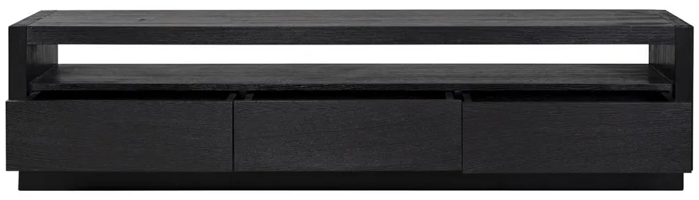 Oakura Extra Large TV Unit with Storage - Black, Oak