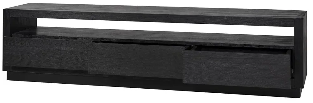 Oakura Extra Large TV Unit with Storage - Black, Oak