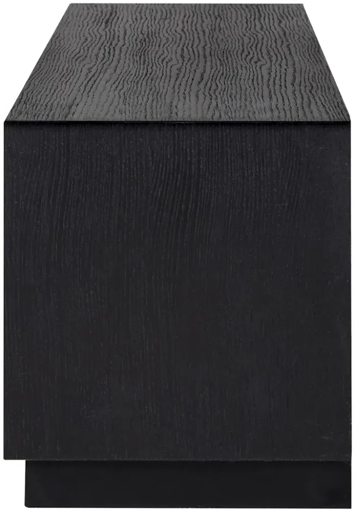 Oakura Extra Large TV Unit with Storage - Black, Oak