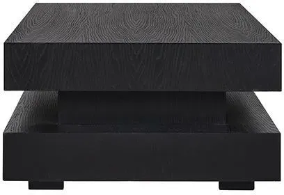 Oakura H Blok Coffee Table - Black, Oak