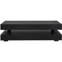 Oakura H Blok Coffee Table - Black, Oak