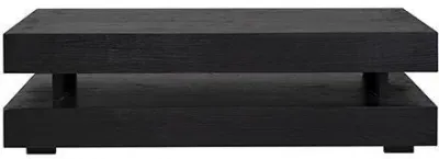 Oakura H Blok Coffee Table - Black, Oak image