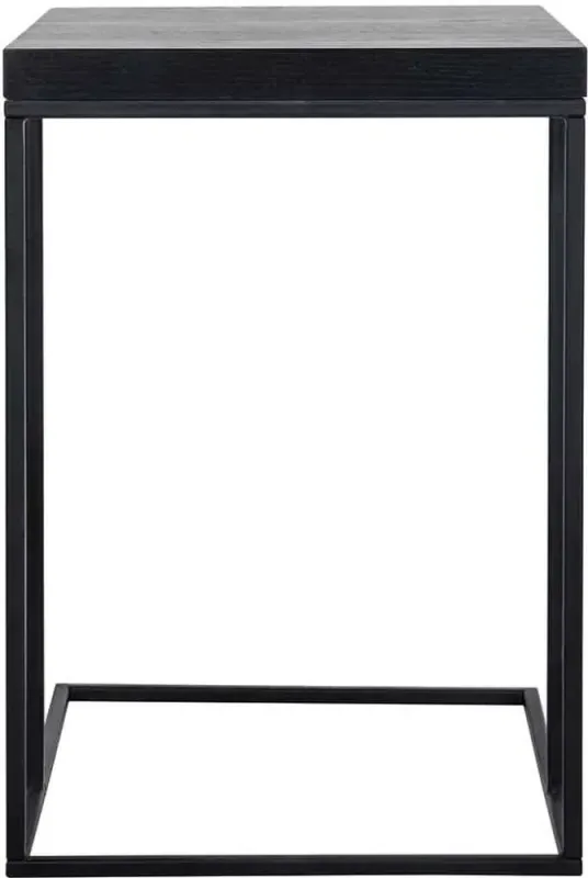 Oakura Sofa Side Table - Black, Oak