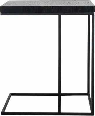 Oakura Sofa Side Table - Black, Oak